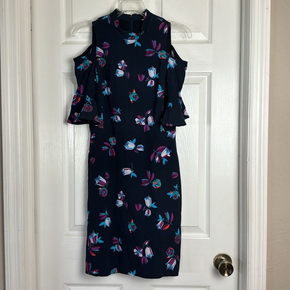 Rebecca Taylor Ruffle Cold Shoulder Dress - Picture 5 of 8